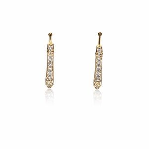 Free People Gold Pavé Hoop Earrings